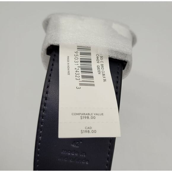 NWT Coach Harness Buckle Cut To Size Reversible Men's Belt 38 Mm Charcoal Black - Picture 8 of 13